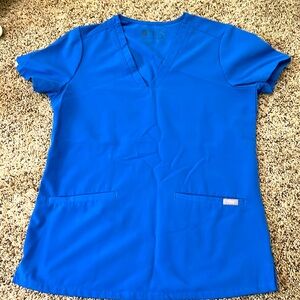 Figs blue scrub top